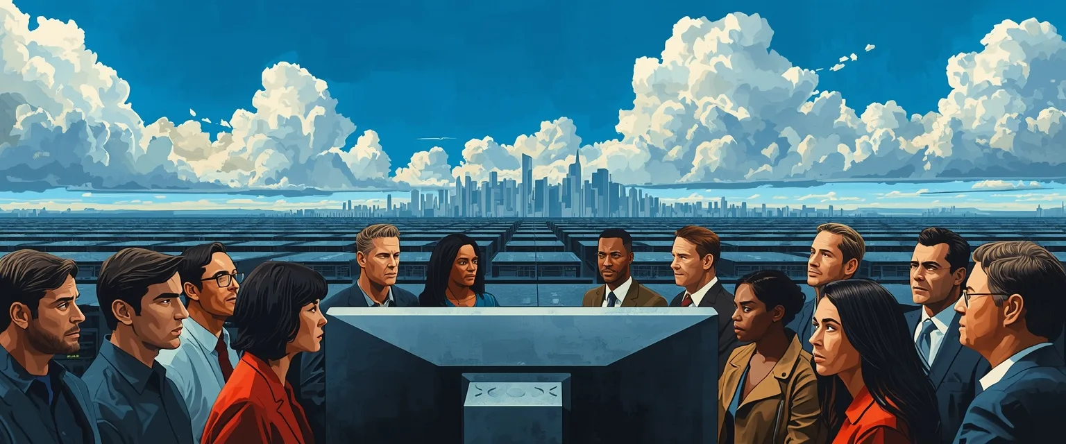The day's cover: one painted scene made from today's pieces